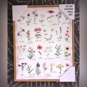 Plant Botanical Wall Art Framed NWT Brand New